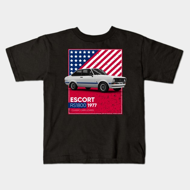 Classic Car Escort RS1800 1977 Kids T-Shirt by cecatto1994